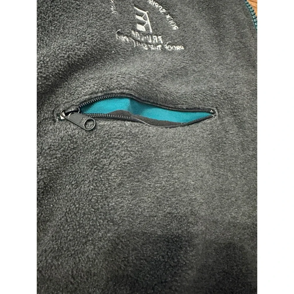 vtg carhartt fleece lined full zip aqua jacket‎ with company logo unsized